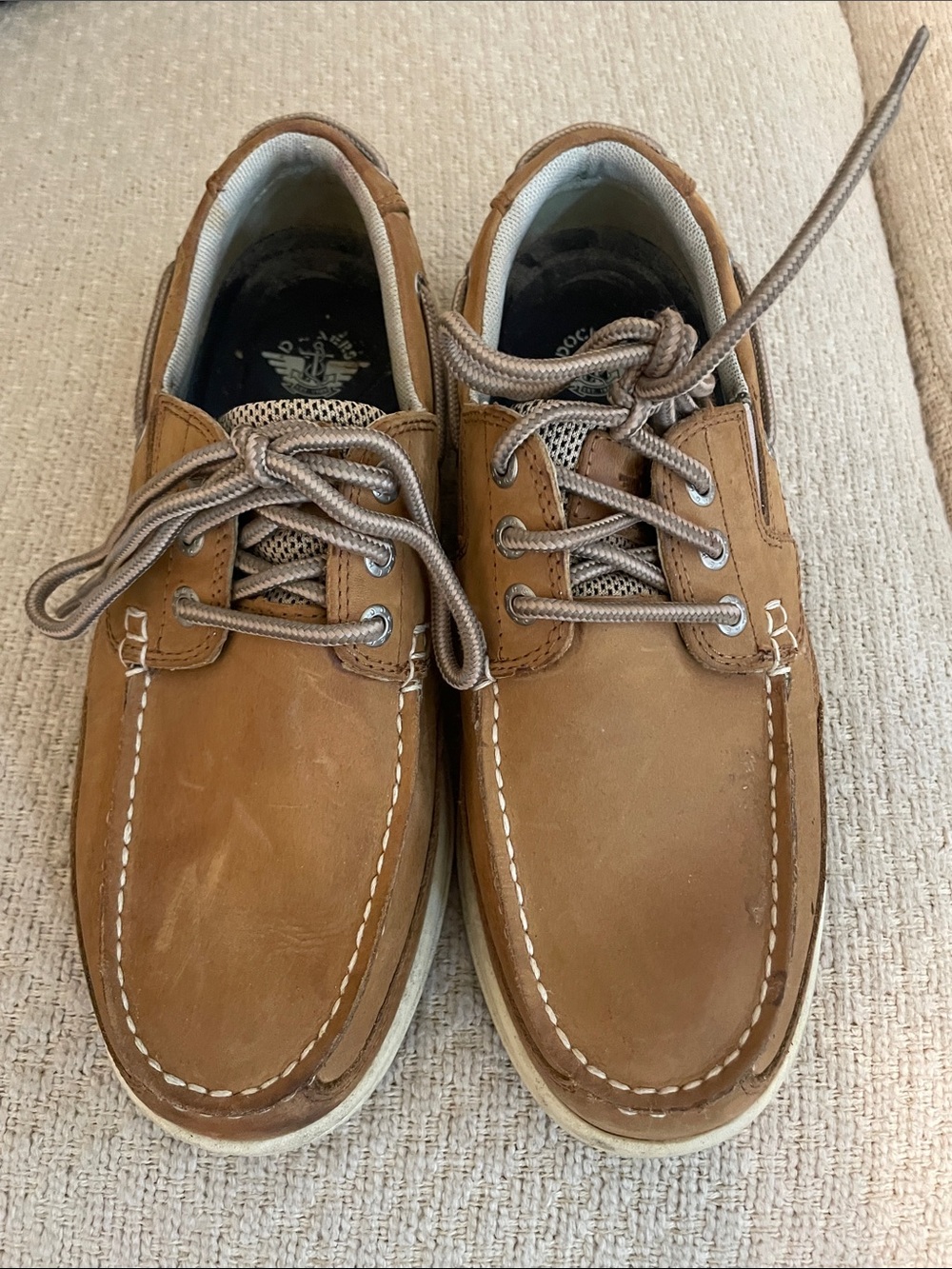 Dockers Men's Tan Leather Boat Shoes